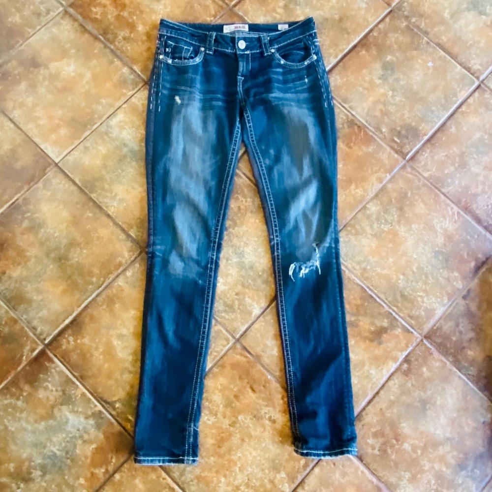 💋MEK Alabama Boho Skinny Distress Women’s Jeans - Picture 2 of 8